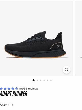 Flux Adapt Runner Mens Running Shoe Black Gum Athletic Sneakers Size‎ 9.5